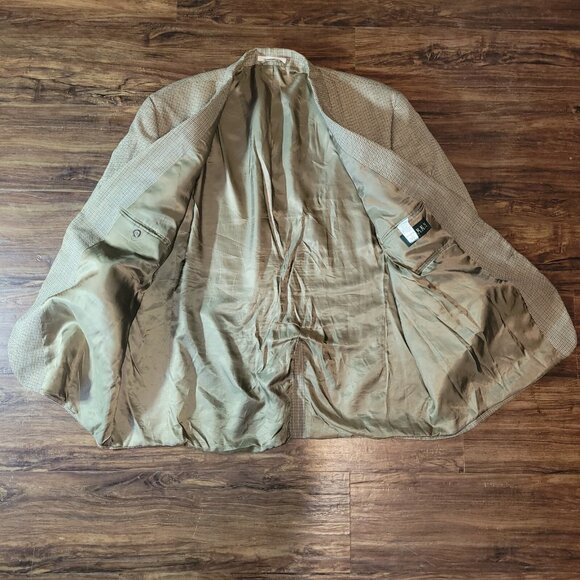 Lauren Ralph Lauren Sports Coat Mens 46R Brown Suede Elbow 2 Button FLAW - Picture 8 of 16